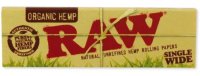 Carta Raw Papers in canapa biologica, larghezza singola